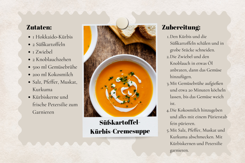 Süßkartoffel-Kürbis-Cremesuppe