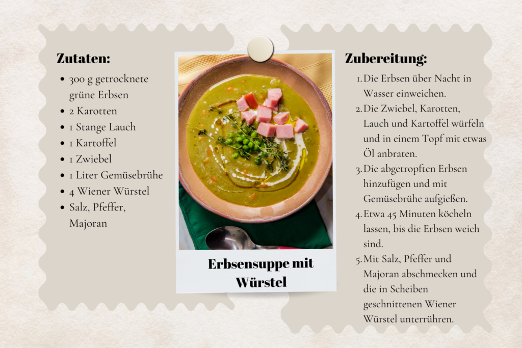 Erbsensuppe mit Würstel